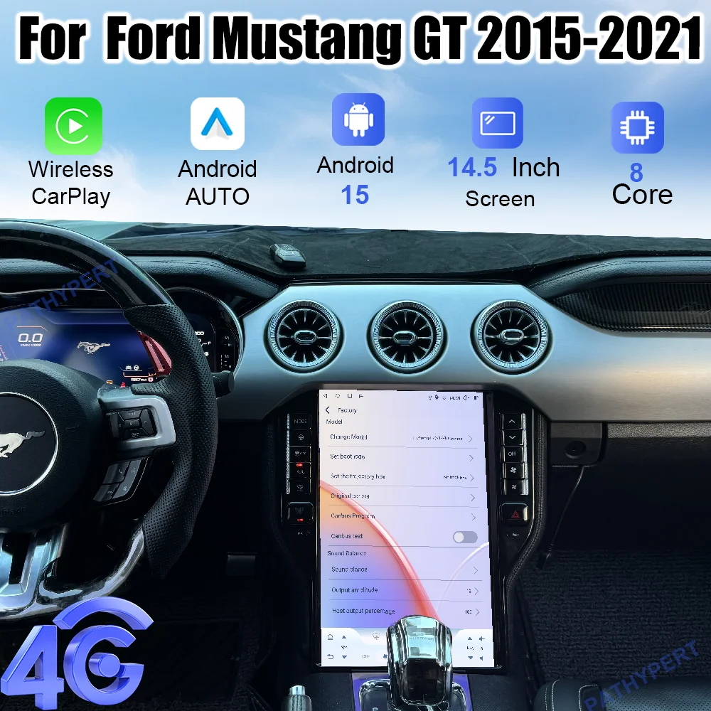 Android 15 For Ford Mustang GT 2015-2021 14.5