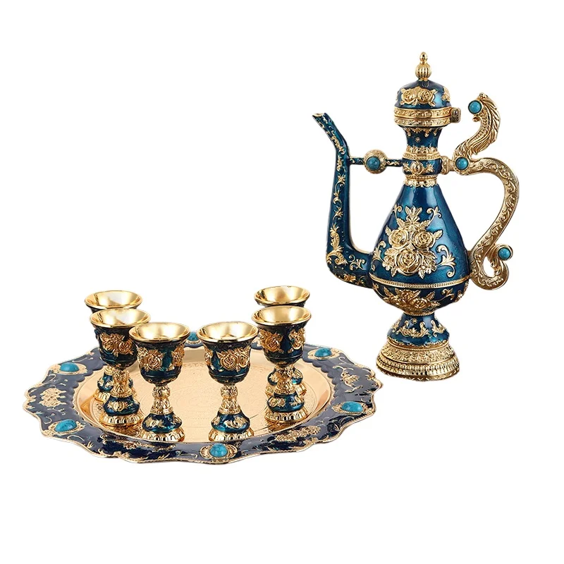 

Набор для вина Gem, набор декоративных элементов для винного шкафа, европейская высокая тарелка для дома, роскошный металлический набор для вина