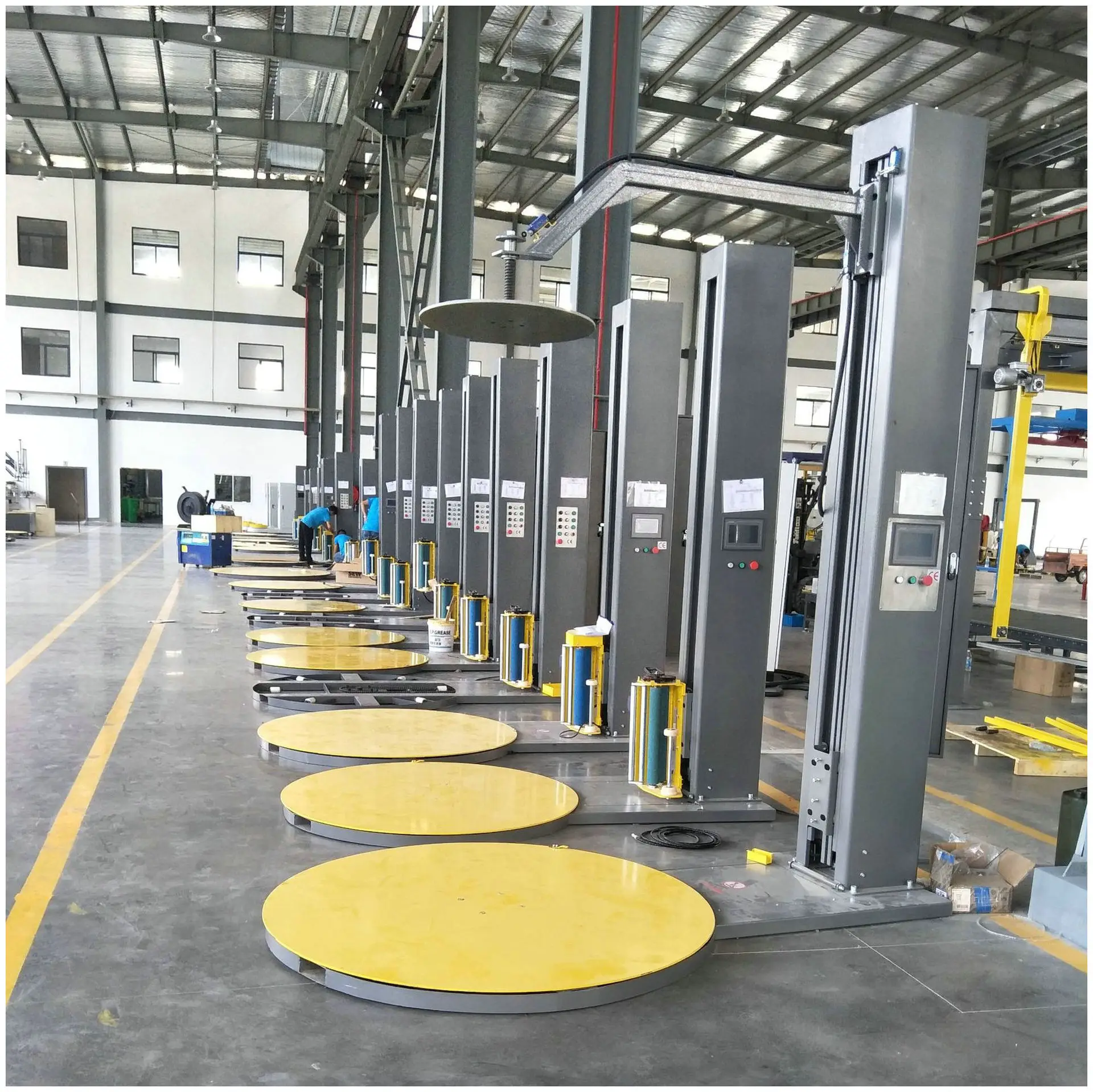 Customized Top Plate Press Pallet Wrapper Stretch PE Film Pallet Wrapping Machine with CE Custom & Bulk Order