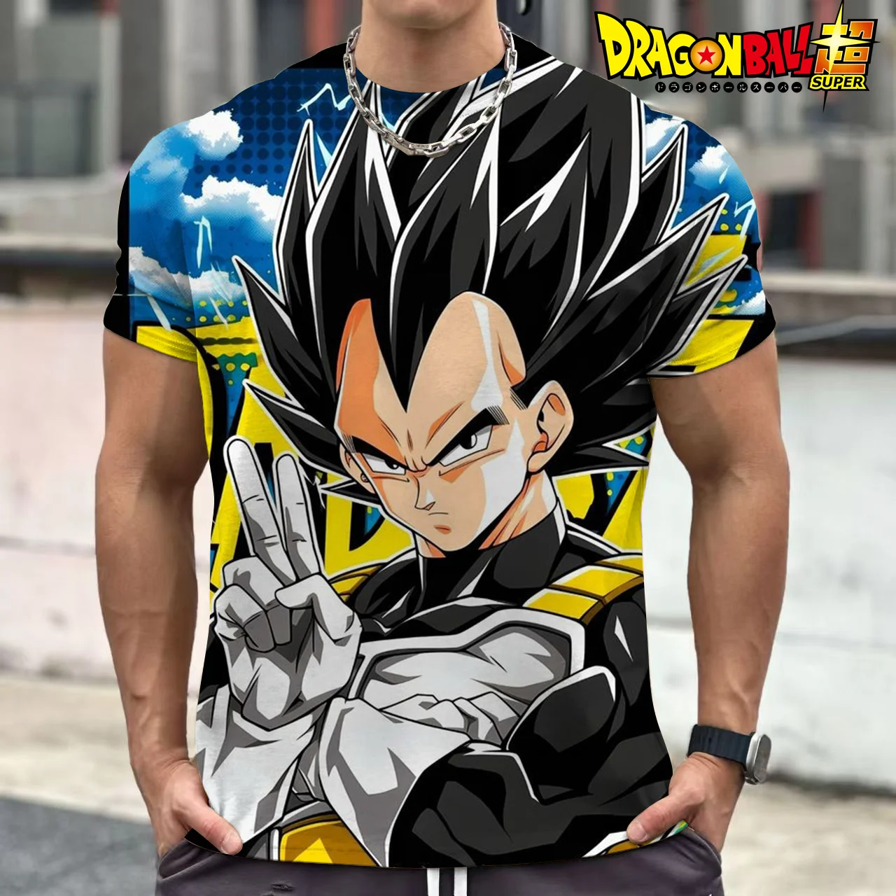 

Cartoon Anime Dragon Ball Z Mens Summer Son Goku Kids 3D Printed Round Neck T-shirt Womens Childrens Street Fashion Cosplay Top