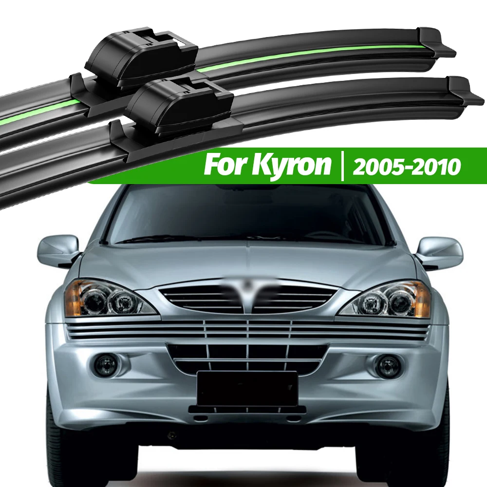 

For Ssangyong Kyron 2005-2010 2pcs Front Windshield Wiper Blades 2006 2007 2008 2009 Windscreen Window Accessories