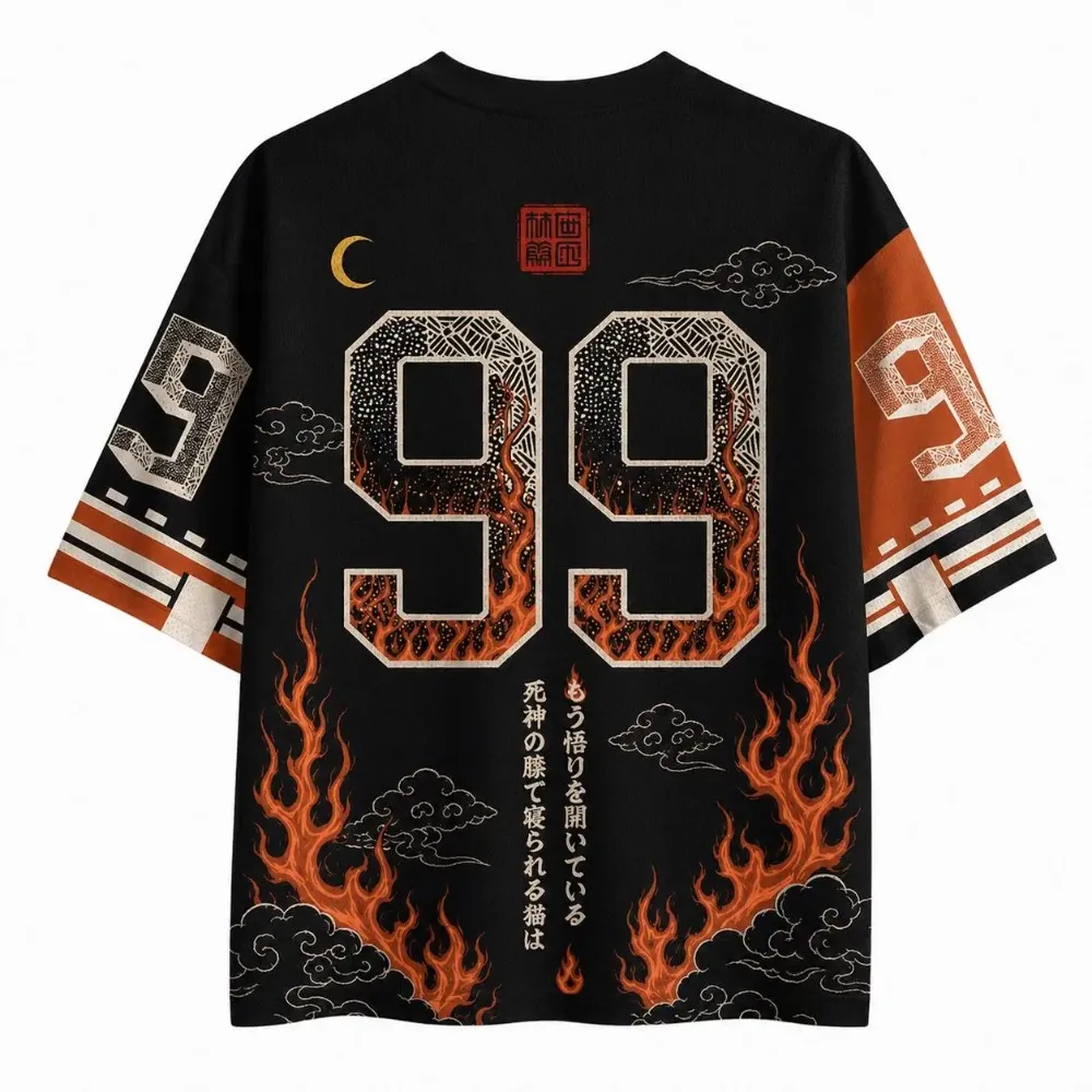 Japanese Retro Fox Mask Skull 3Dprint Mensports Fitness Quick-dry Loose VneckTshirt  Casual Street Trend Children's Parent's Top
