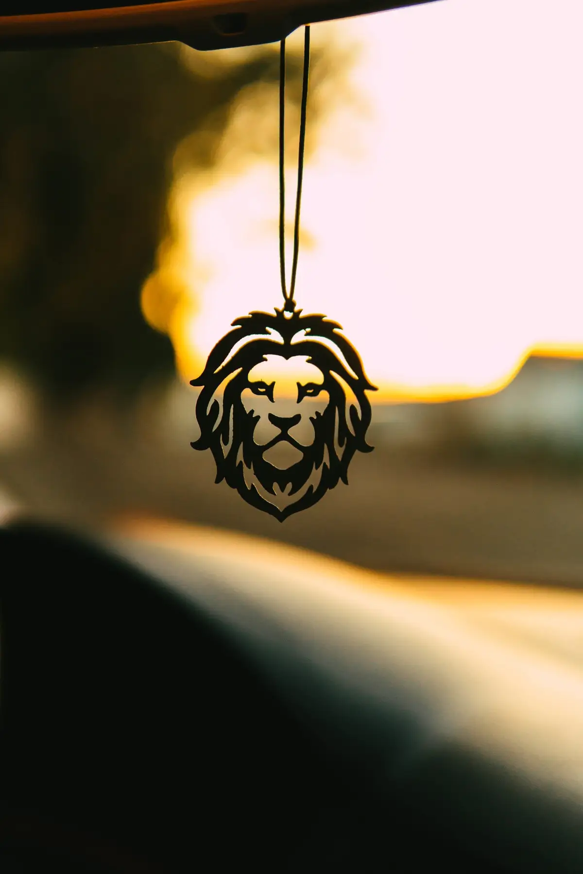 Car Ornament Metal Lion Rear View Mirror Ornament Souvenirs Auto Accessories High Quality Car Interior Accessories Mirror 2022