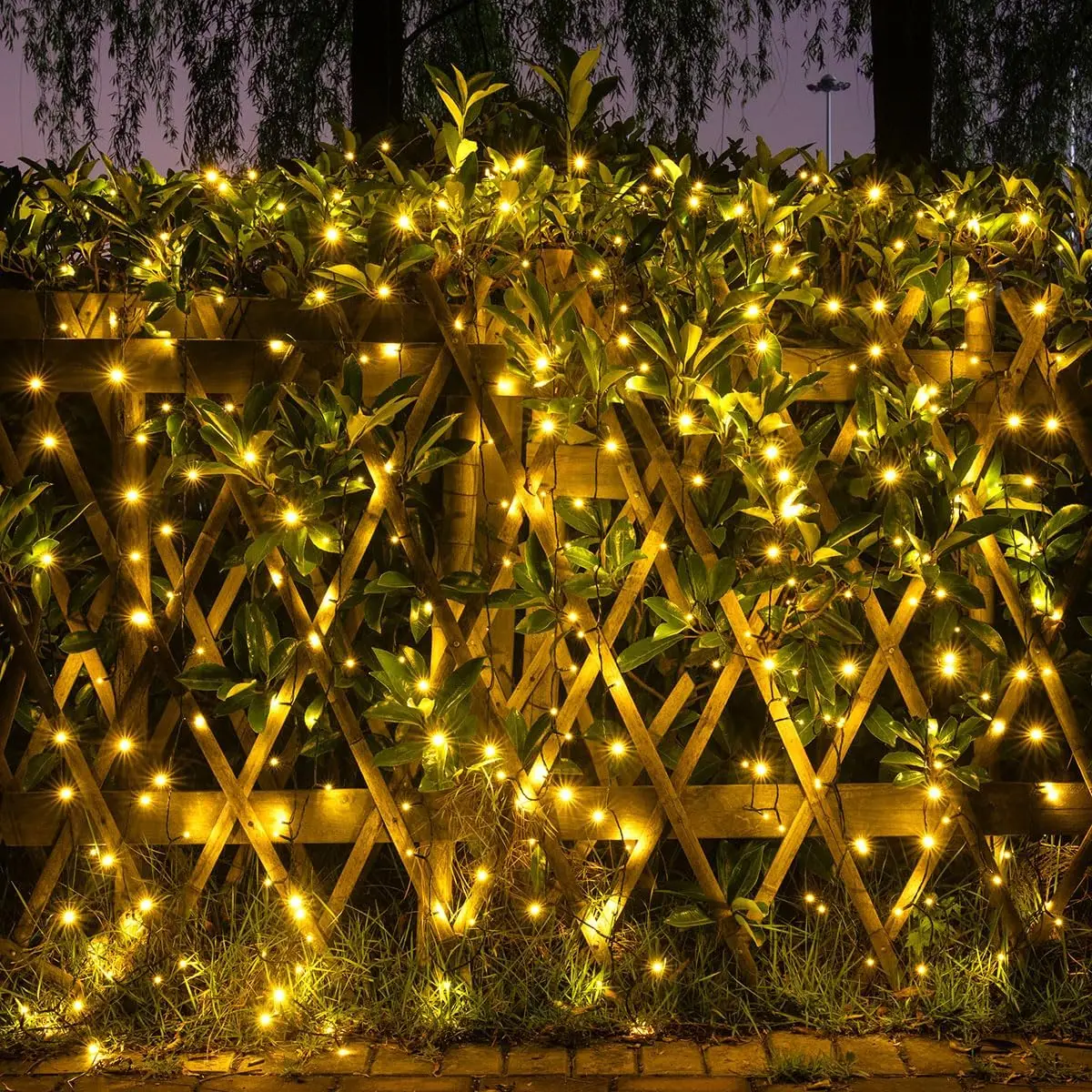 

Solar Fence Light Outdoor Waterproof Solar Powered String Light Christmas Fairy Light for Tree Garden Backyard Patio Porch Decor