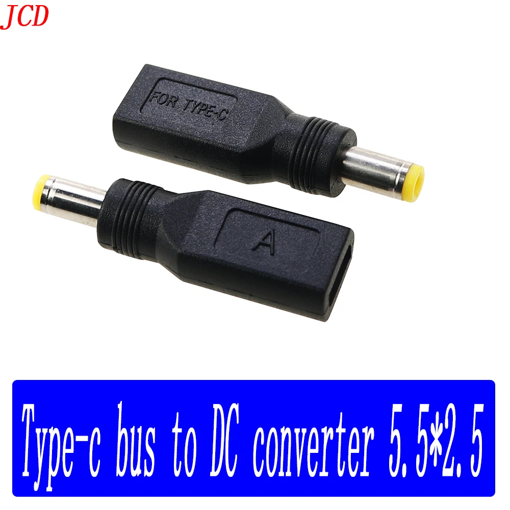 Laptop Power Adapter Connector Type C Female to DC Male PD Bait Jack Converter is Applicable to HP Dell ASUS Acer Lenovo 5.5X2.5