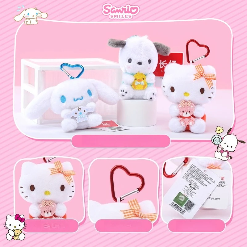 Miniso genuino Sanrio hell kitty Pacha perro Yugui perro llavero de felpa mochila lindo colgante