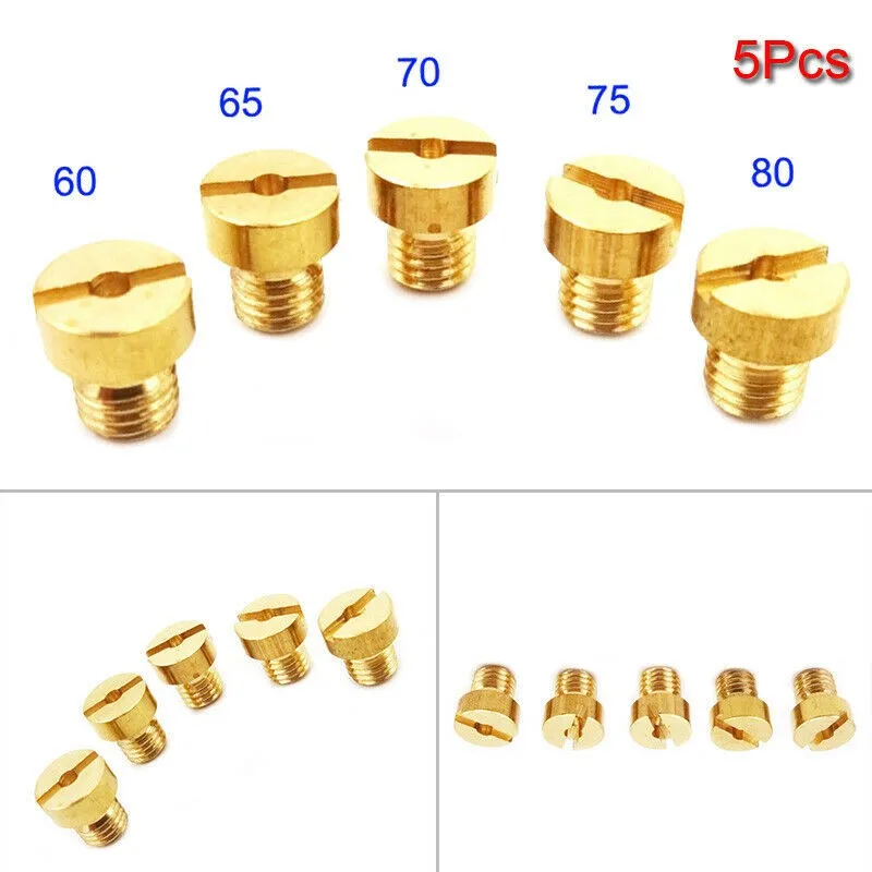 

For Motorized Racing Carburetor Jets Replacement Set #60 65 70 75 80 for 50cc 60cc 80cc Engines Thread Type 5pcs