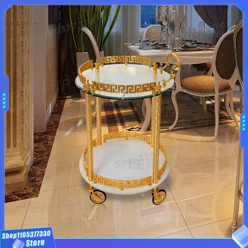 Luxury Gold Plated Crystal Glass Fruit Tray for Hotel Restaurant Banquet Decoration Serving Plate Elegant Home Decor
