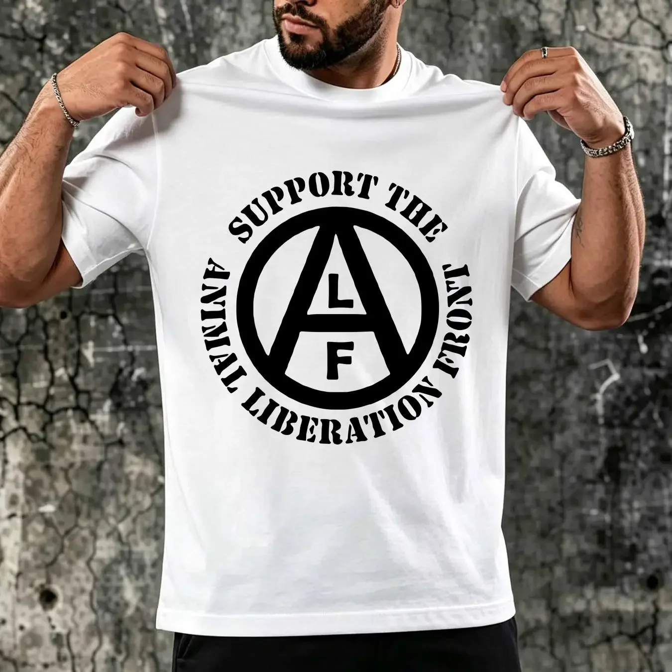 washed T Shirt Animal Liberation Front Rights ALF long or short sleeves vintage Washed Unisex Breathable graphic