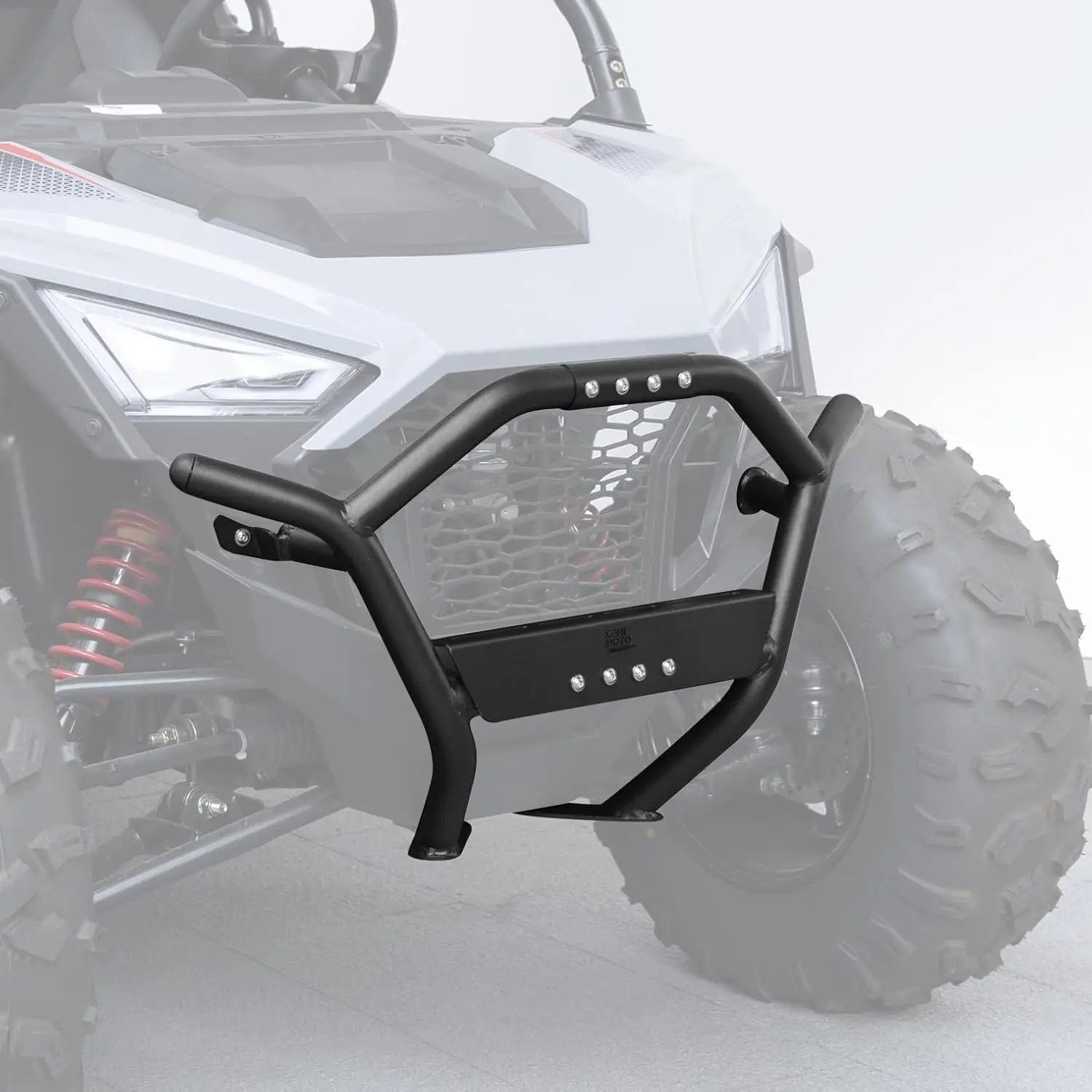 

Front bumper compatible with 2022–2026 Polaris RZR 200; electrophoretic coating; pre-drilled for lights; full front protection; durable and rust-resistant; replacement for part number 2884577