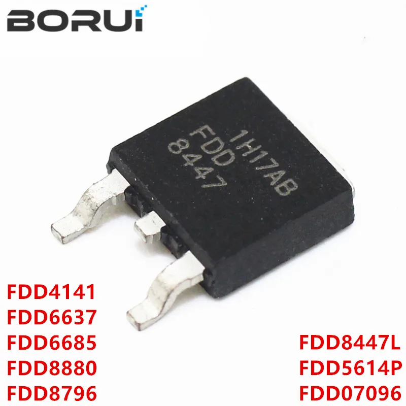 10PCS FDD8447L TO-252 FDD8447 MOS FET transistor FDD4141 FDD5614P FDD5614 FDD6637 FDD6685 FDD8880 FDD8796 FDD770N15A FDD07096