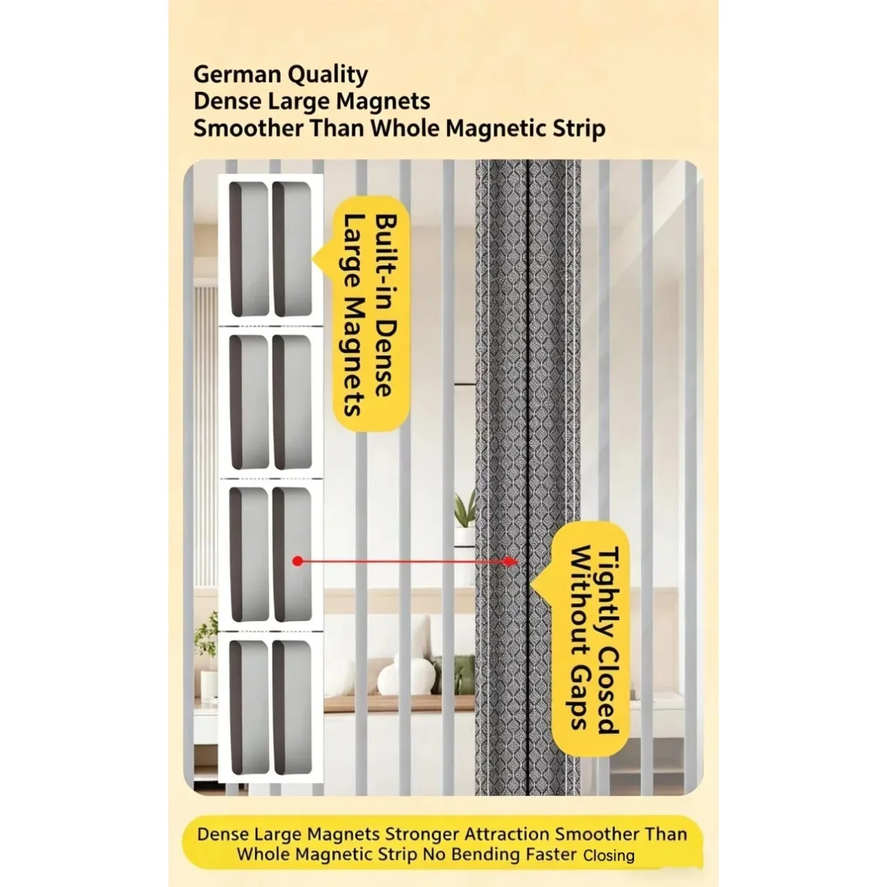 Side Opening Fully Magnetic Block Encrypted Diamond Net Summer Mosquito Proof Door Curtain Adhesive Buckle Magnetic Door Screen