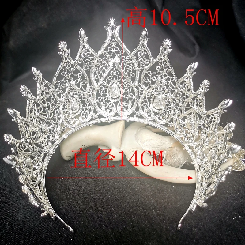 European and American bridal headwear fashion pageant awards big crown party performance head crown wedding photo crown