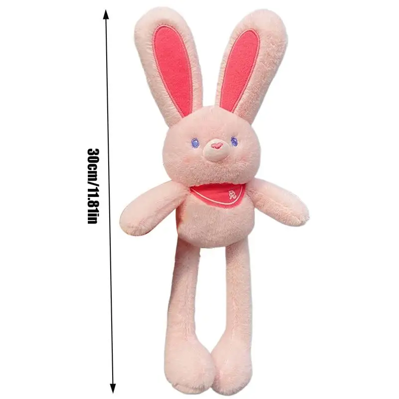 Stuffed Bunny Plush 11.81-Inches Easter Bunny Plush Doll Keychain Pendant Animal Home Decor Backpack Charm Stretchy Decoration