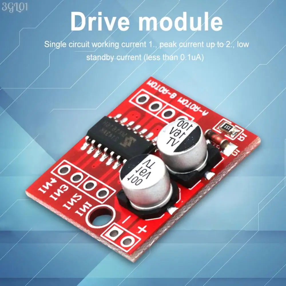 L298N-DC Motor Driver Board Module, 2-Way Dual H-Bridge Stepper Motor Driver, 2V-10V, 1.5A