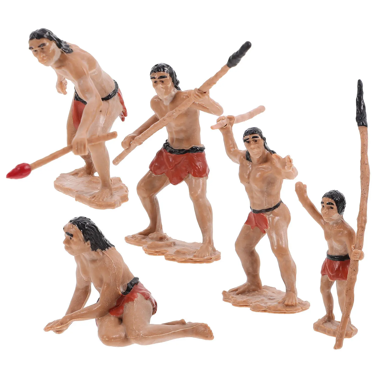1Set Mini Primitive Men Farmhouse Style Mini People Micro Landscape Decoration for Garden Bonsai Succulent Decor