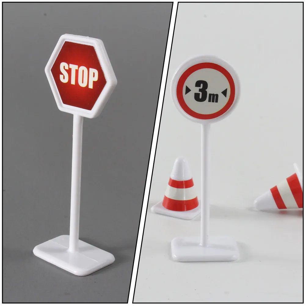 

6Sets Road Sign Simulation Educational Early Teaching Traffic Indicators for Kids Role Play Imagination Driving Habit Learning