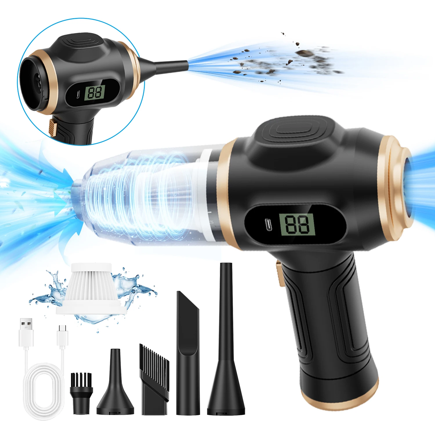 ABS Wireless Car Vacuum Cleaner - Household Appliance - Sofa - Office - High Power - Household Cleaning Machine - Carpet Cleaner
