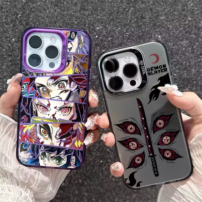 Funda de teléfono Demon Slayer Tanjiro para Samsung Galaxy A16 A15 A10 A21S A72 A52 A52S A06 A03S A51 A31 A71 M31 M23 cubierta dura láser