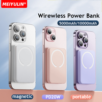 10000mAh Magnetic Wireless Power Bank PD20W Portable Fast Charging External Spare Battery For Magsafe iPhone15 16 Xiaomi Samsung