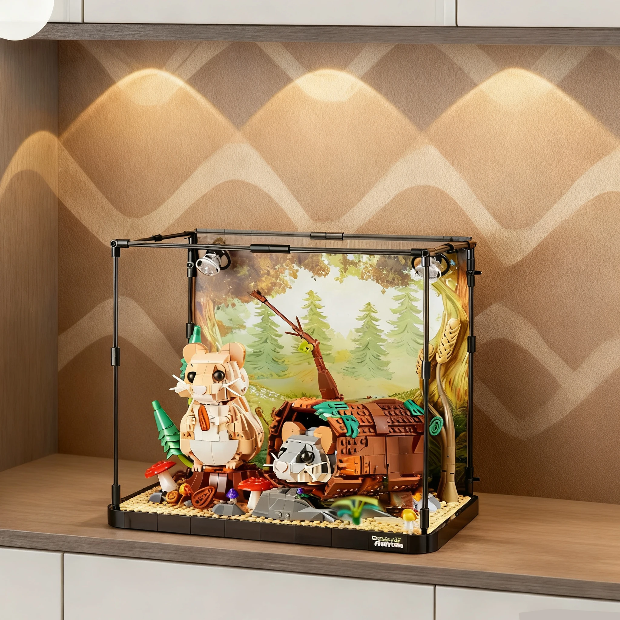 

Террариум хомяк модель животного строительный блок кирпич мальчик сборка строительная игрушка для детей DIY игра домашний декор стола