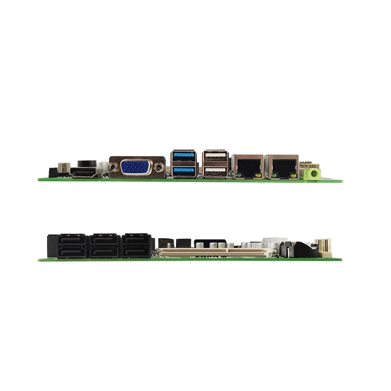 Thin-ITX على متن وحدة المعالجة المركزية J1900 DDR3 سطح المكتب اللوحة الأم الصناعية 13 SATA 7 USB 2 COM NAS أتمتة اللافتات الرقمية المدمجة