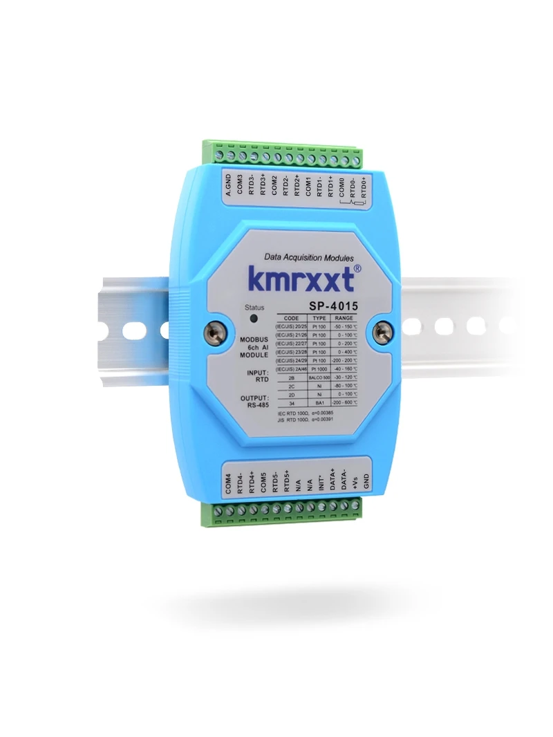 

Thermal Resistance Thermocouple Temperature Acquisition Module RTD PT100 K-type Isolation to RS485 Modbus RTU