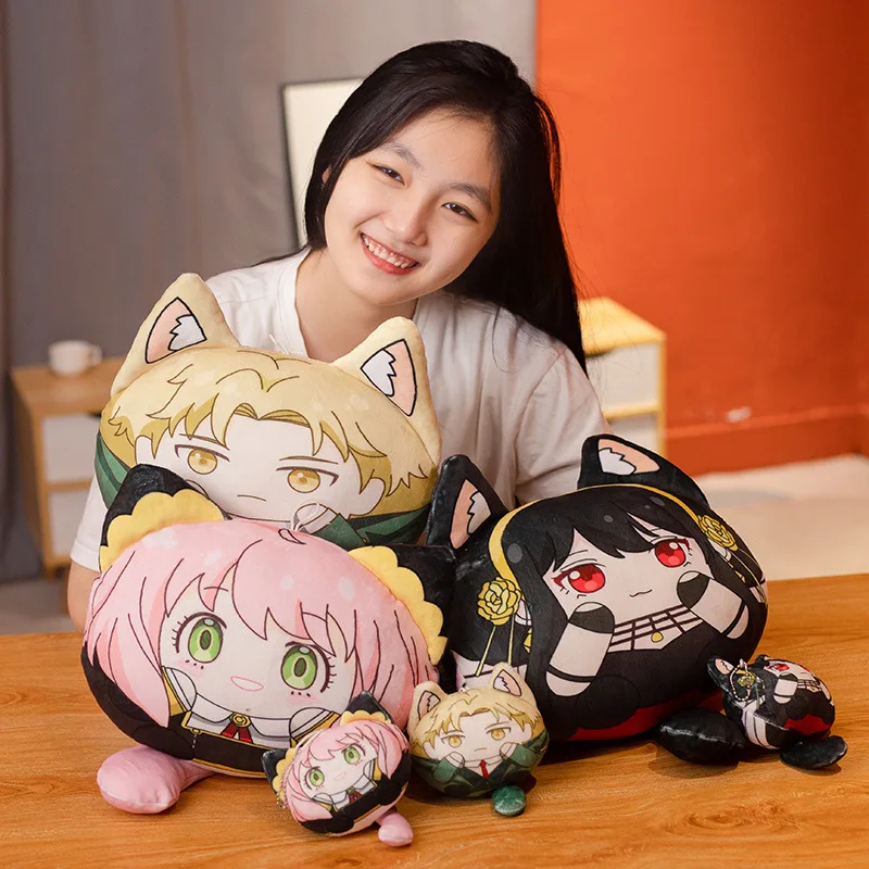 Anime SPY×FAMILY Plush Doll Cartoon Pillow Anya Forger Cute Child Toy Kawaii Girl Pillow Gift Sofa Ornaments Plush Toy Wholesale