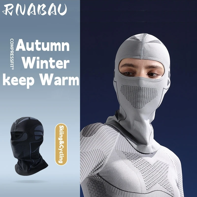 

RNABAU Thermal Winter Balaclava Hat Cycling Full Face Mask Outdoor Sports Motorcycle Ski Fishing Hunting Mask Warm Scarf Cap