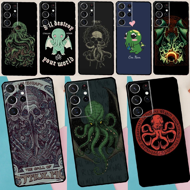 

Чехол Cthulhu Fhtagn Gothic для Samsung Galaxy S25 S24 S23 S22 S21 Ultra S9 S10 S20 Plus S24 FE Funda Cover Shell