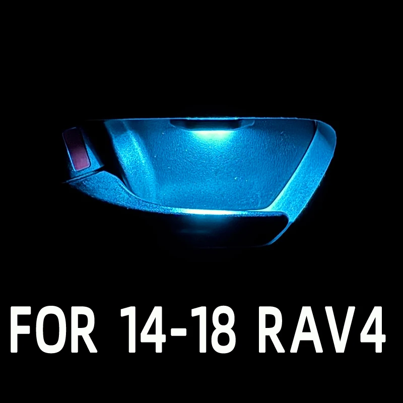 

Door Bowl Atmosphere Light For Toyota RAV4 2014 2015 2016 Interior LED Blue Car Door Bowl Handle Frame Light For RAV4 2017 2018