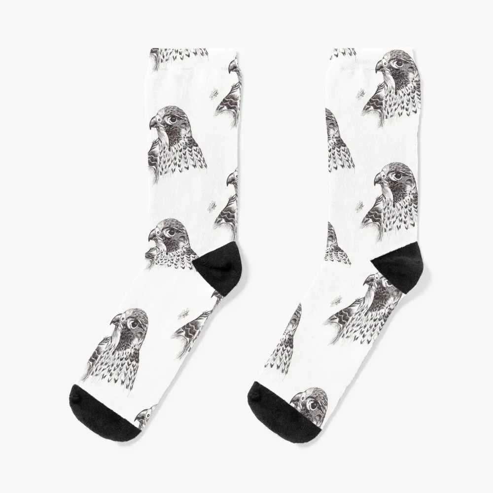 Peregrine falcon. Falcon. Socks winter sports stockings short Run Boy Socks Women's