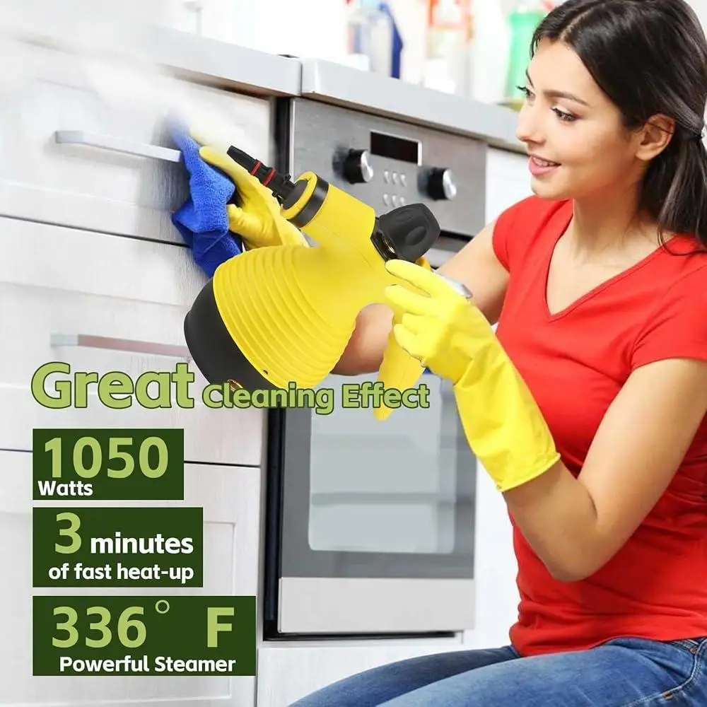 Multi-Purpose Steam Mop Handheld Cleaner 1050W 350ml High Pressure 275°F Portable Steam Cleaner with 16 Accessories