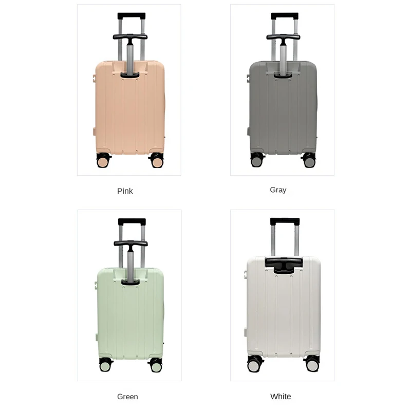 2024 New Mother and Baby Suitcase PC Material Double AluminiumTrolley Luggage Universal Wheel  Portable 20 inch Travel Suitcase