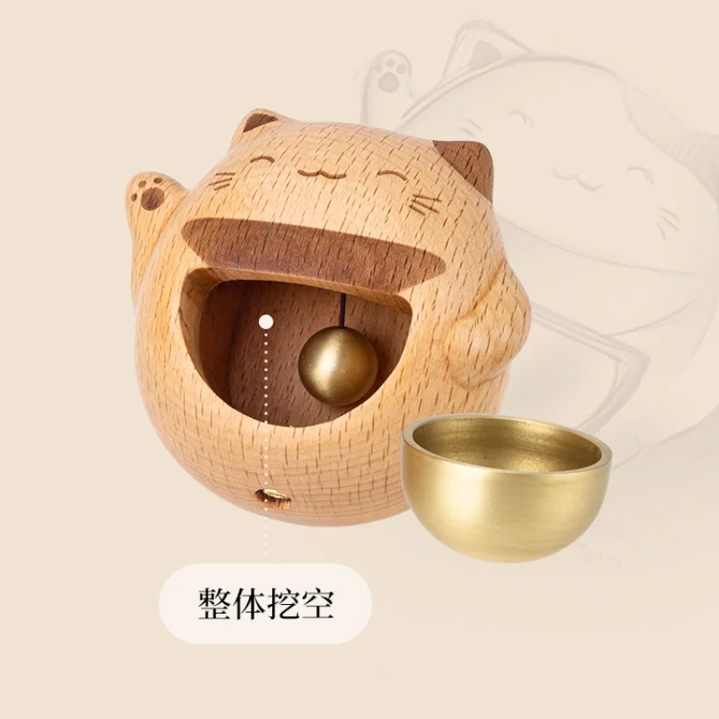 Zhaocai Cat Door Bell Opening, Housewarming Gift, Suction Door Style Entrance Door Decoration