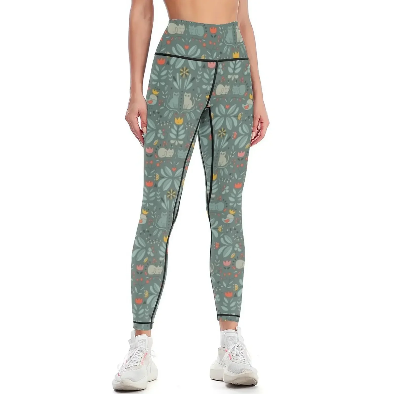 

Swedish Folk Cats Leggings Tight fitting woman legging gym Women's sports pants push up fitness Womens Leggings