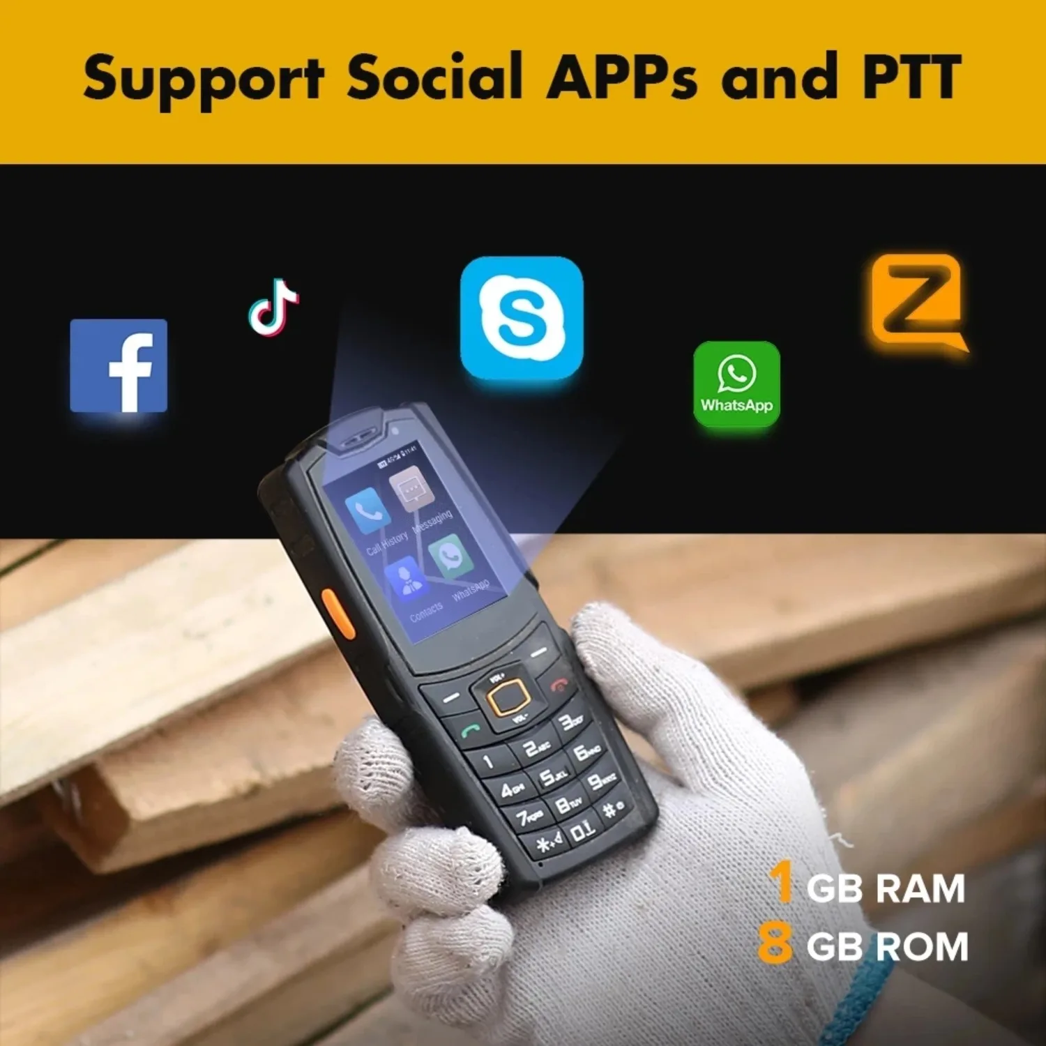 NEW AGM M7 Feature Phone4G  Android Waterproof Touch Screen Mobile Phone  2500mAh Cellphone, English Russia, Keypad Rugged Phone