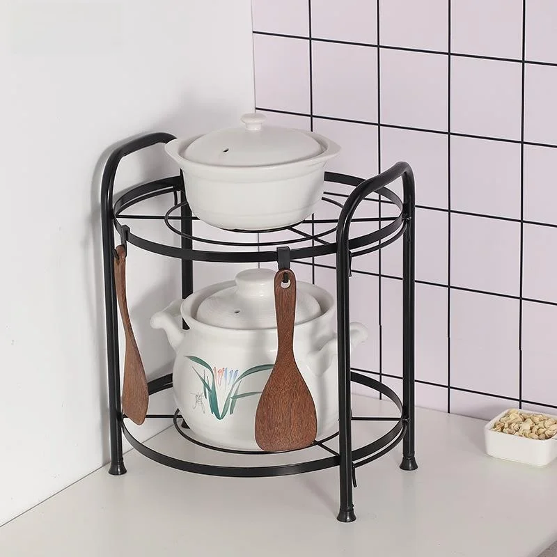 

JGL Upgraded Kitchen Storage Rack Stand Creative Multi-Pot Holder Kitchen Utensil Storage Organizer Floor-Mounted Pot Rack