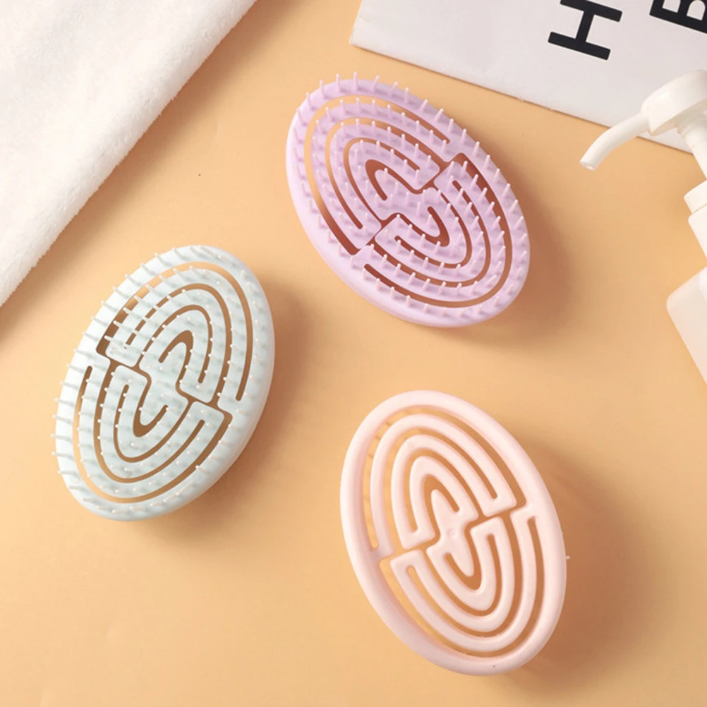 

2Pcs Massage Straightening Hair Comb Palm Size Anti Slip Scalp Massager Dandruff Removal Hair Care Styling Tool for Women