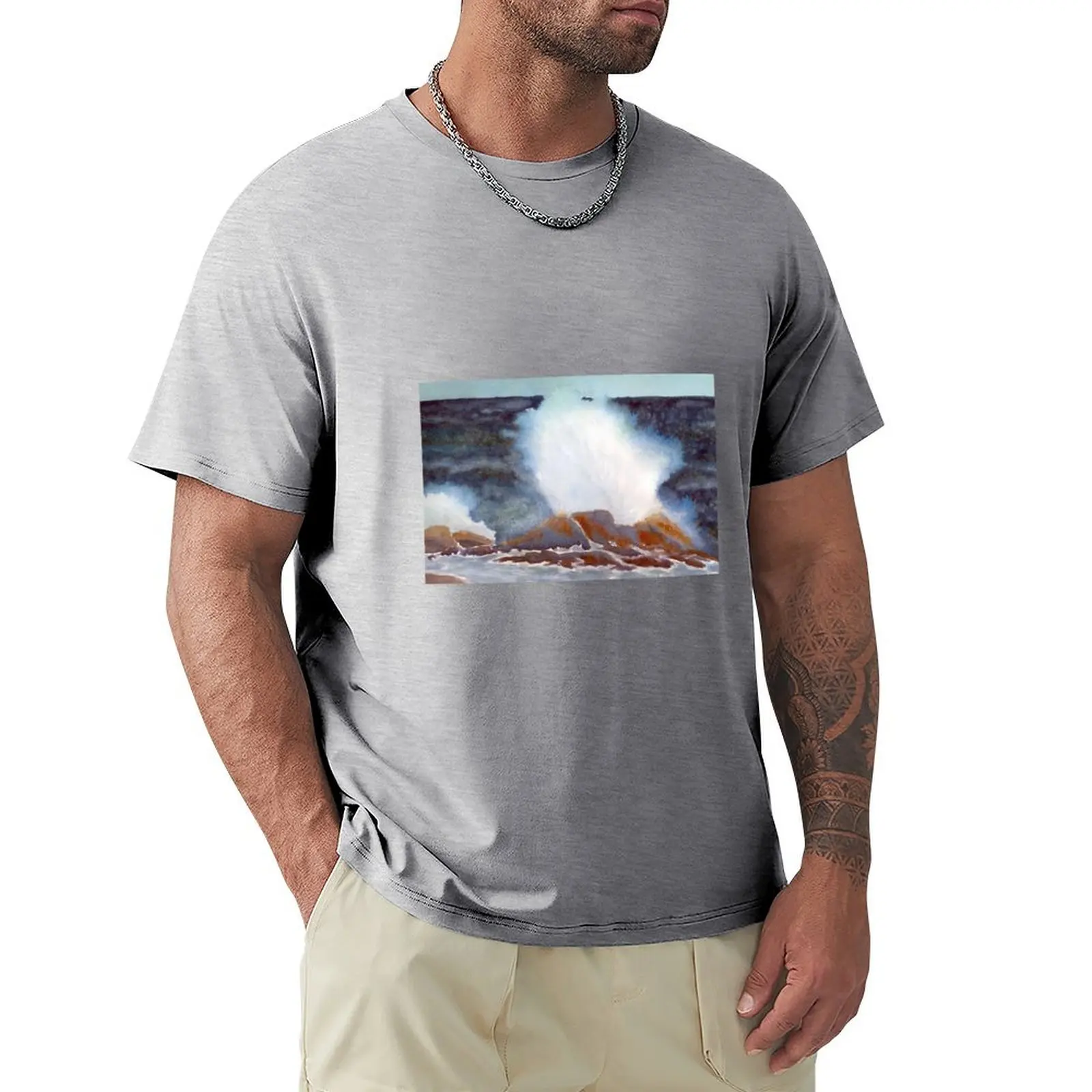 Odione Atlantic Wave T-shirt for a boy oversized Short sleeve tee men