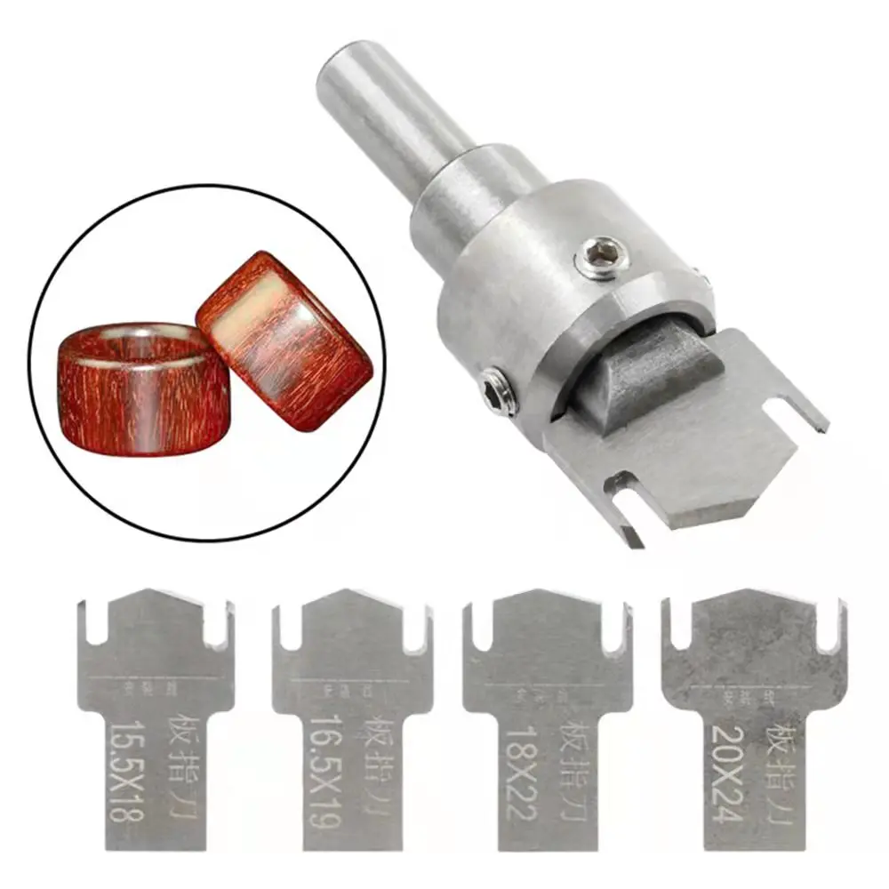 DIY Multifunction Wooden Thick Ring Maker Wood Bead Maker Milling Cutter Router Ring Drill Bit Set Beads Ball Bits Tool