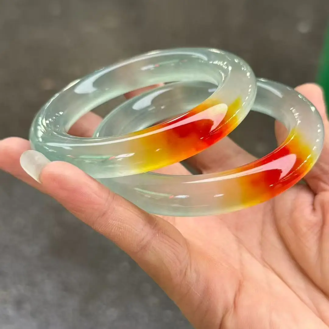 

New Style Bracelet Rare Natural Yellow quartzite jade Bangle Exquisite Jade Handring Elegant Ladies WOMEN Jewelry