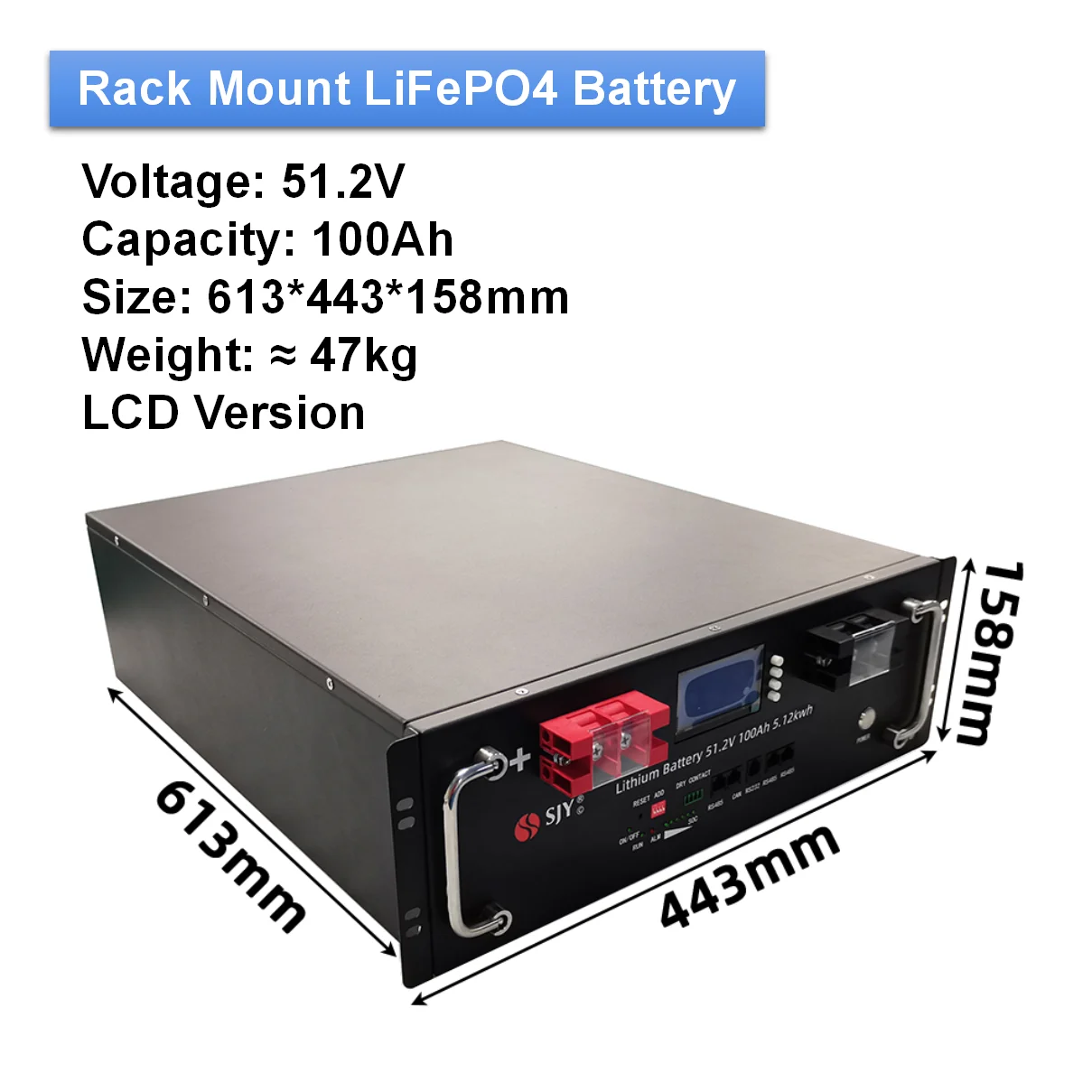 LiFePO4 Rack/Wall Mount Lithium Battery 5kw 48V 100Ah 6000+ Cycles with CAN RS485 for Solar Panel/Inverter Energy Storage System