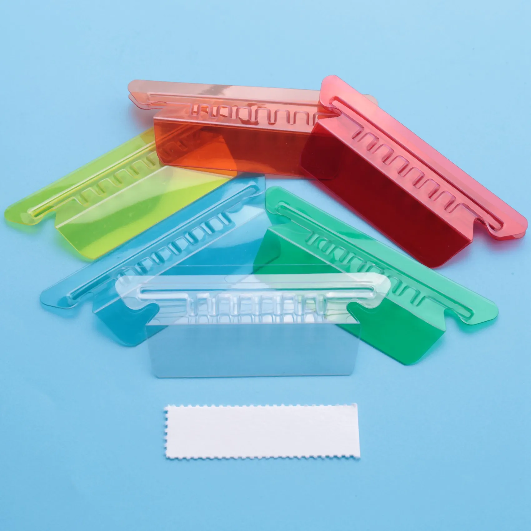 120 set di schede per cartelle di file sospese multicolori con inserti vuoti, schede di file sospese in plastica da 2 pollici per cartelle sospese