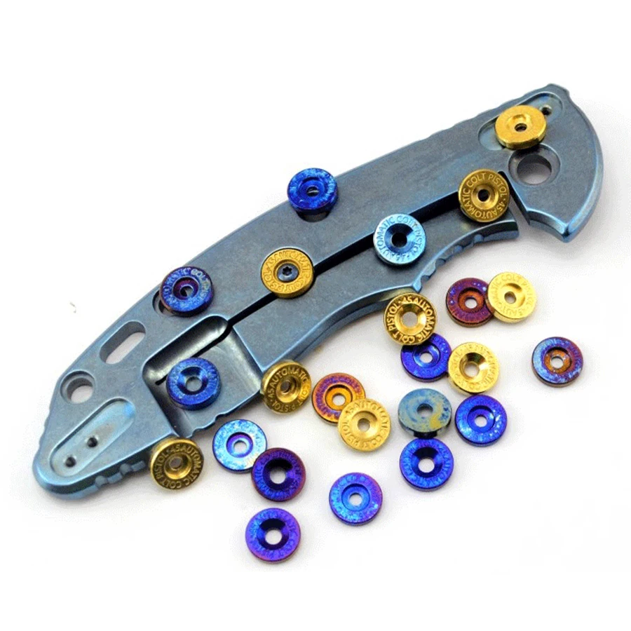 2/4/10pcs Brass / Titanium Alloy Knife Lockbar Stabilizer Thumb Push Screws For Rick Hinderer XM18 Strider SMF SNG ZT0620 ZT0562