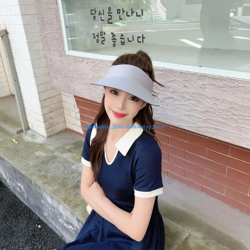 

573B Sun Hat for Women Foldabl Seamless Design Hat Ornament for Outdoor Activities and Traveling