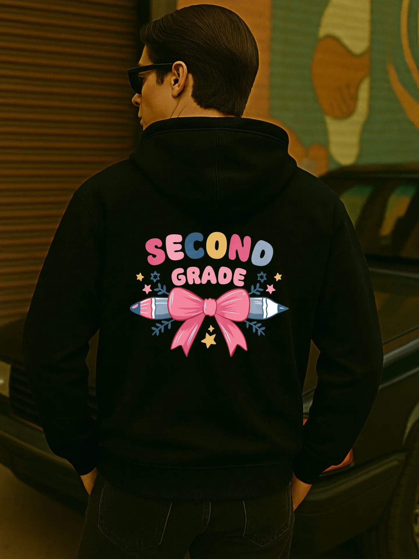 هوديي برسومات جرافيك للرجال، طباعة جمجمة، نمط ملابس الشارع، مبطن بالصوف، للارتداء اليومي، للشباب