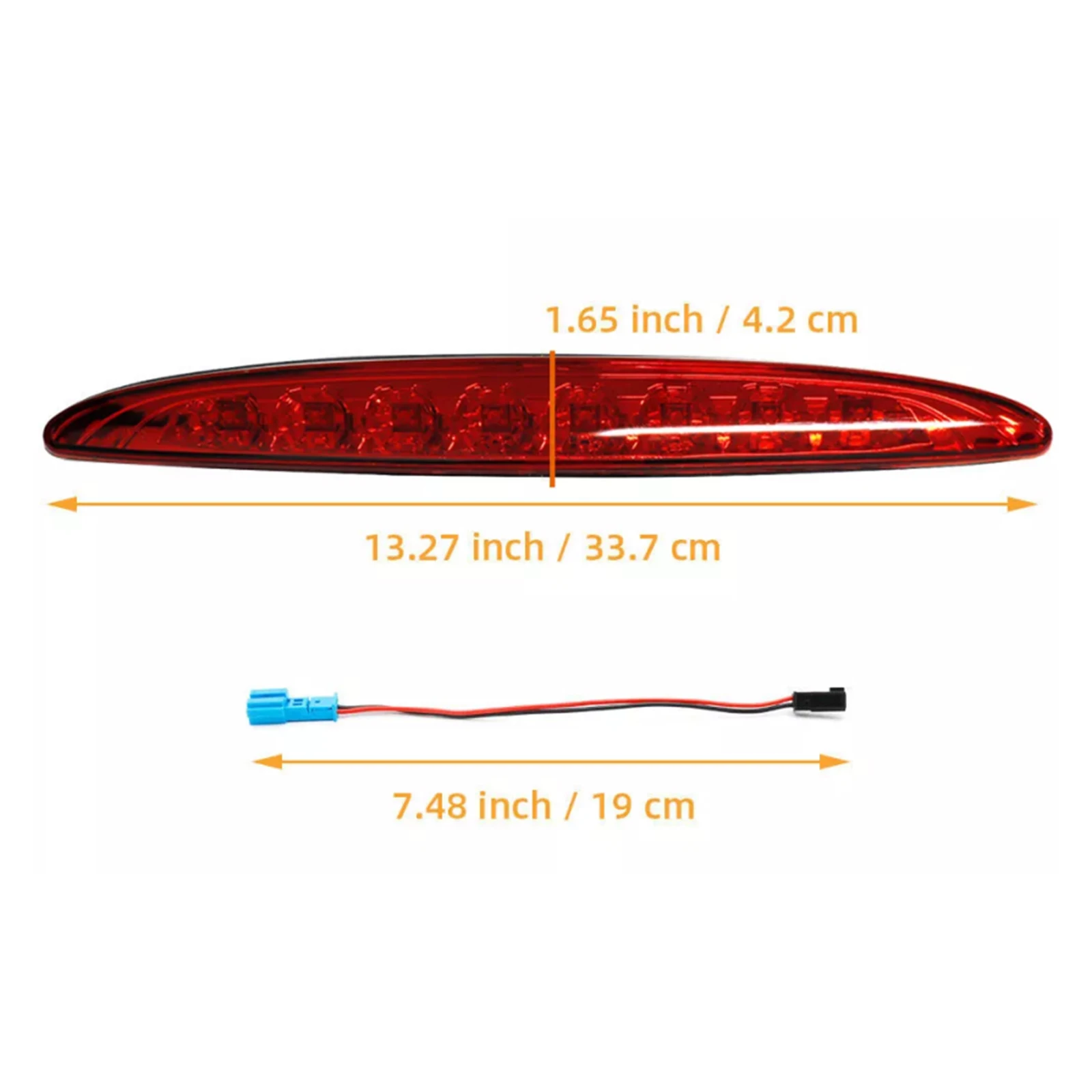 Darupsun Third 3rd Brake Stop Light Taillight Lamp Red for Mini Cooper R50 R53 2002 2003 2004 2005 2006