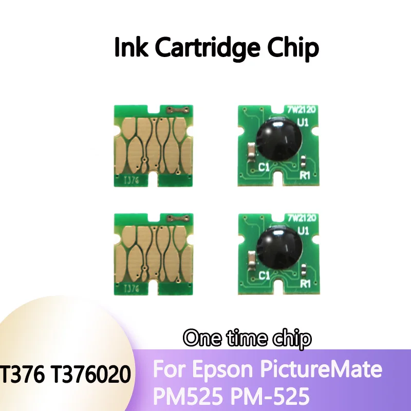 T376 T376020 Refill Ink Cartridge Chip  For Epson PictureMate PM525 PM-525 one time chip