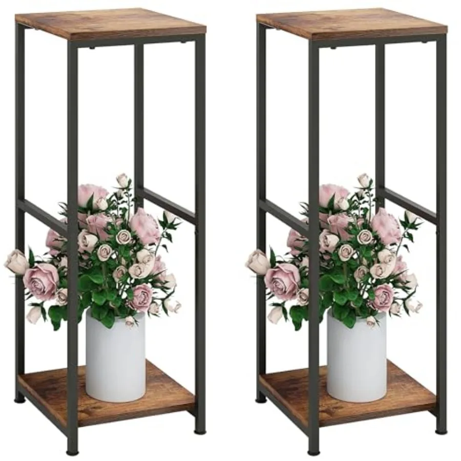 

Металлическая деревянная подставка для растений высотой 32 дюйма, многоярусная полка для цветочных горшков, подставка для цветов в помещении, для угла гостиной, патио, балкона G